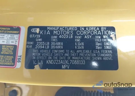 2020 Kia Soul S from USA, damaged, VIN KNDJ23AUXL7088133